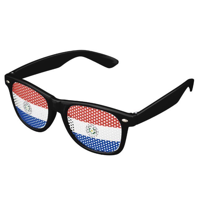 Gafas De Fiesta Retro Bandera de Paraguay (Ángulo)