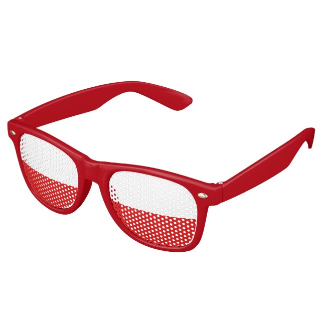 Gafas De Fiesta Retro Bandera de Polonia (Ángulo)
