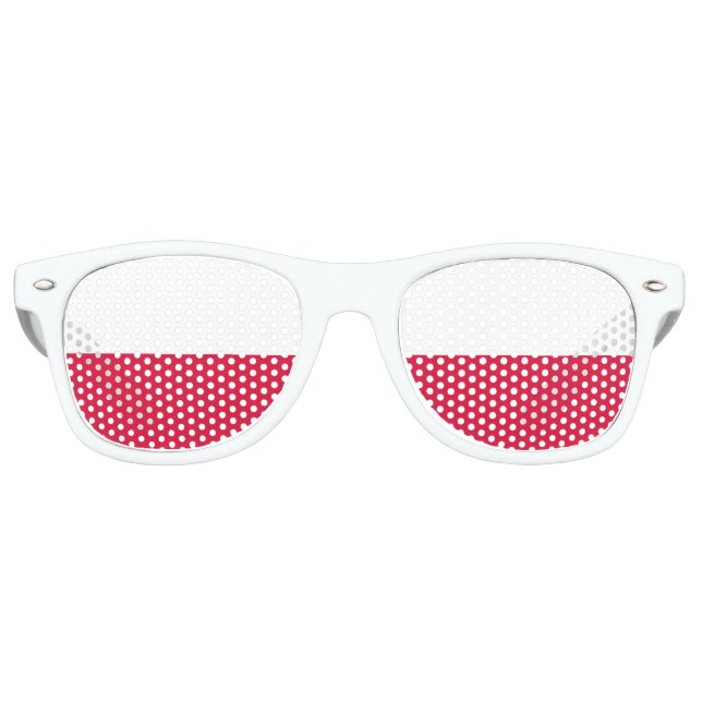 Gafas De Fiesta Retro Bandera de Polonia (Anverso)
