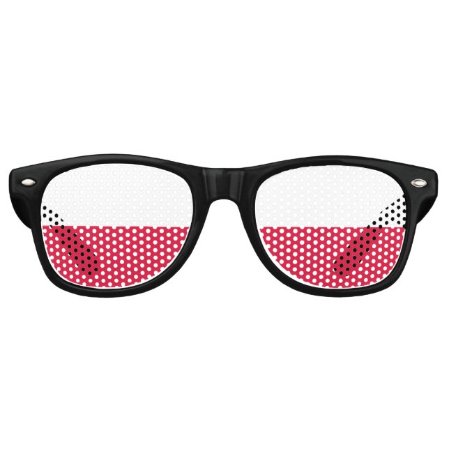 Gafas De Fiesta Retro Bandera de Polonia (Anverso)