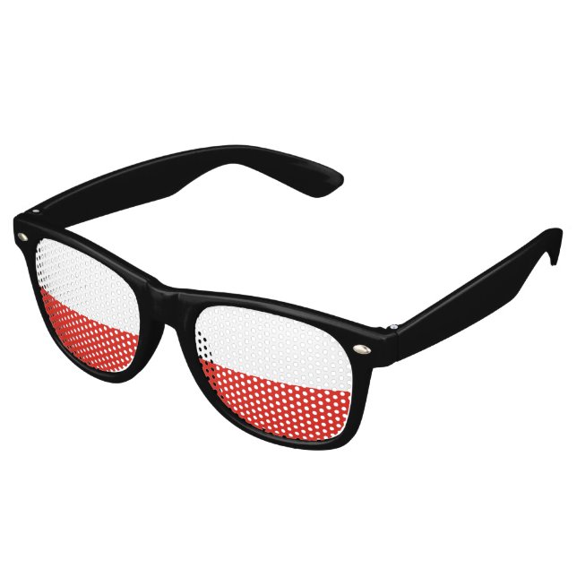Gafas De Fiesta Retro Bandera de Polonia (Ángulo)