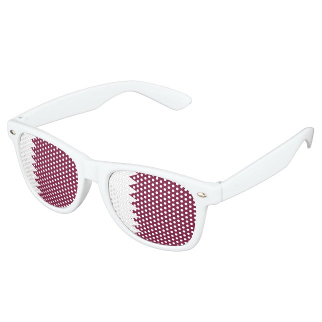 Gafas De Fiesta Retro Bandera de Qatar (Ángulo)