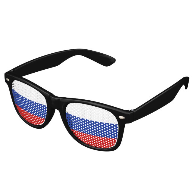 Gafas De Fiesta Retro Bandera de Rusia (Ángulo)