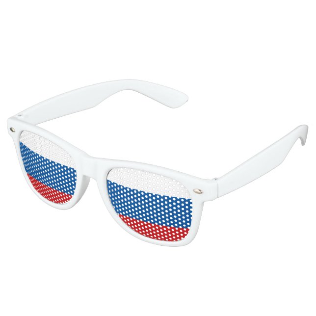 Gafas De Fiesta Retro Bandera de Rusia (Ángulo)