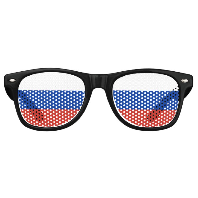 Gafas De Fiesta Retro Bandera de Rusia (Anverso)