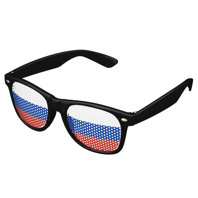 Gafas De Fiesta Retro Bandera de Rusia (Ángulo)