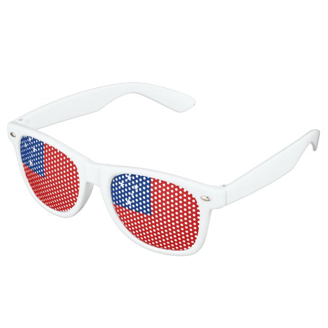 Gafas De Fiesta Retro Bandera de Samoa (Ángulo)