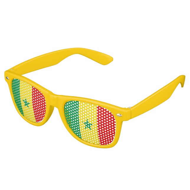 Gafas De Fiesta Retro Bandera de Senegal (Ángulo)