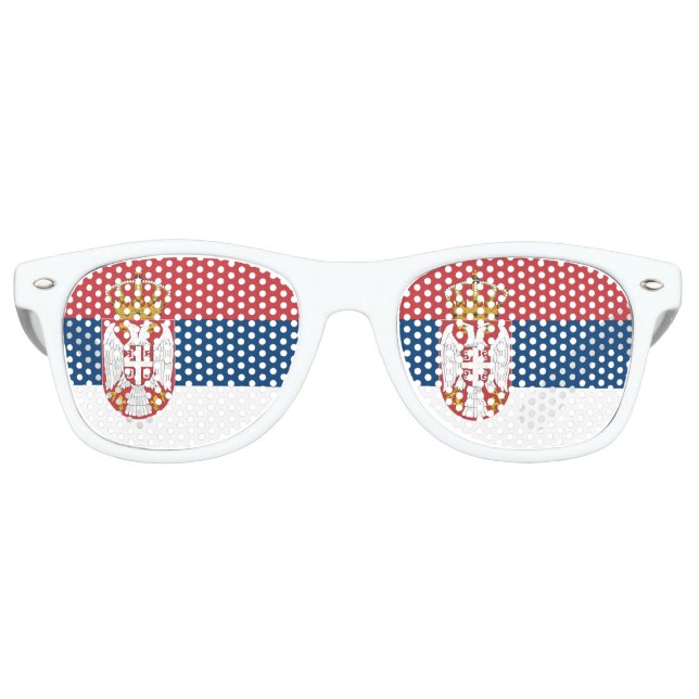 Gafas De Fiesta Retro Bandera de Serbia (Anverso)