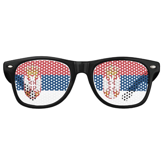 Gafas De Fiesta Retro Bandera de Serbia (Anverso)