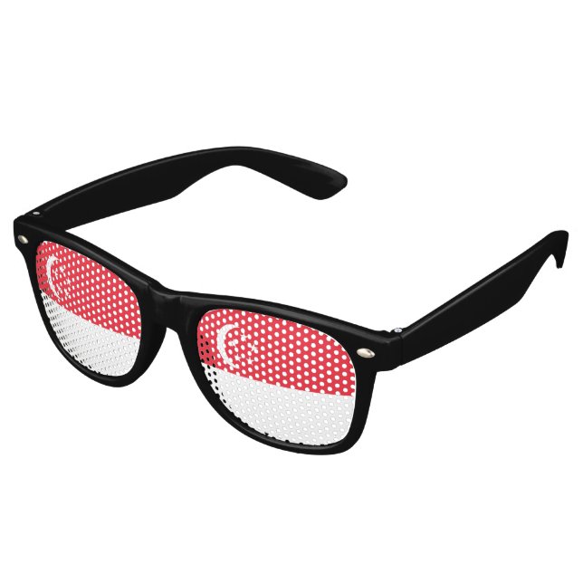 Gafas De Fiesta Retro Bandera de Singapur (Ángulo)