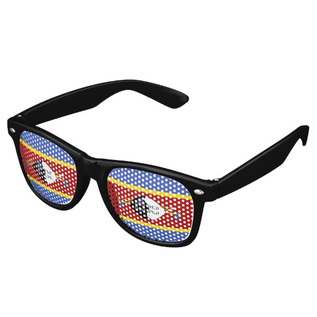 Gafas De Fiesta Retro Bandera de Suazilandia (Ángulo)