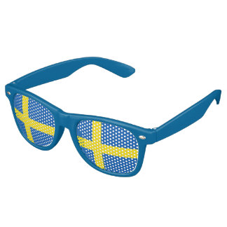 Gafas De Fiesta Retro Bandera de Suecia