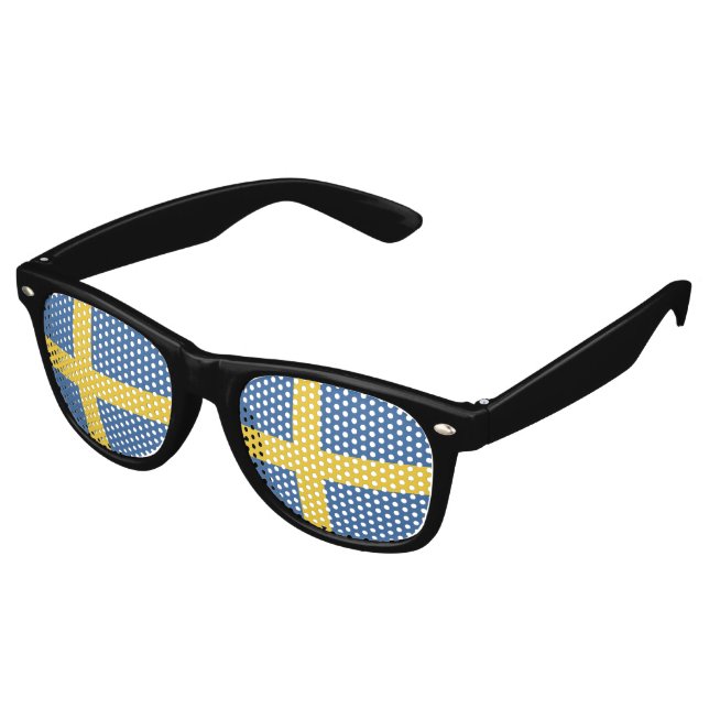 Gafas De Fiesta Retro Bandera de Suecia (Ángulo)