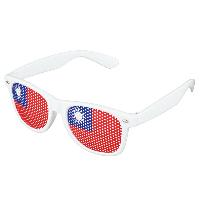 Gafas De Fiesta Retro Bandera de Taiwán (Ángulo)