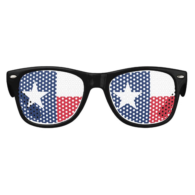 GAFAS DE FIESTA RETRO BANDERA DE TEXAS (Anverso)