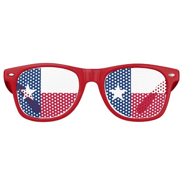 Gafas De Fiesta Retro Bandera de Texas - Orgullo texano (Anverso)