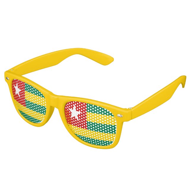 Gafas De Fiesta Retro Bandera de Togo (Ángulo)