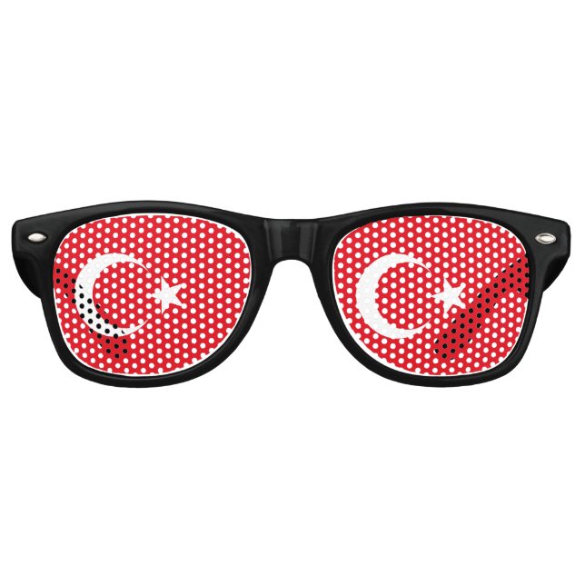Gafas De Fiesta Retro Bandera de Turquía (Anverso)