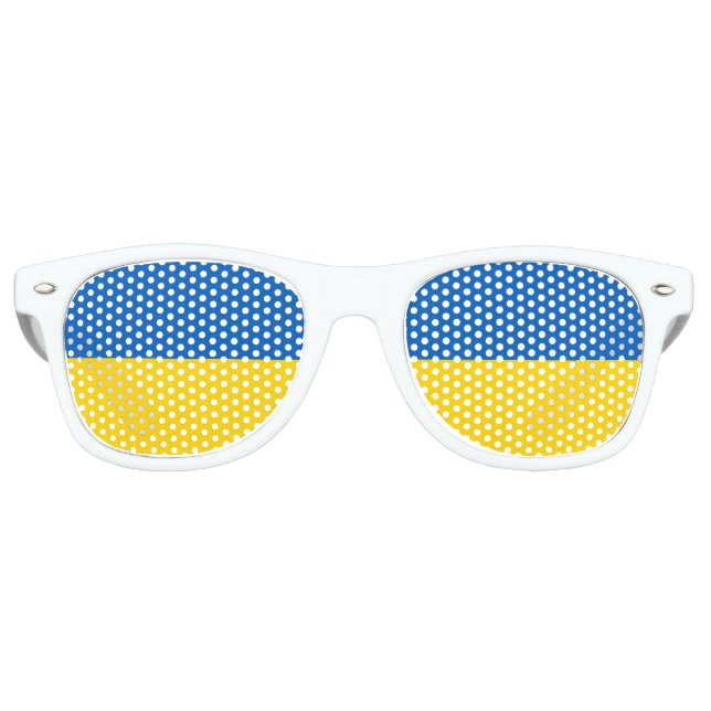 Gafas De Fiesta Retro Bandera de Ucrania (Anverso)
