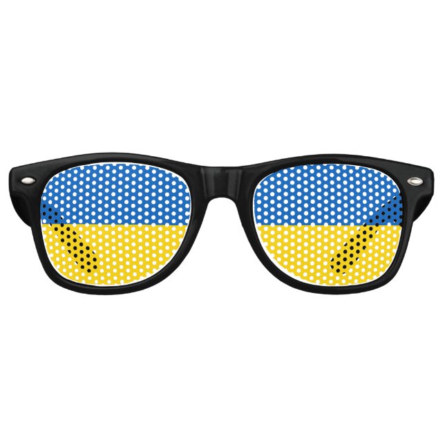 Gafas De Fiesta Retro Bandera de Ucrania (Anverso)
