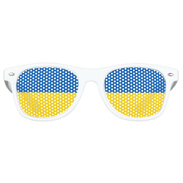 Gafas De Fiesta Retro Bandera de Ucrania (Anverso)