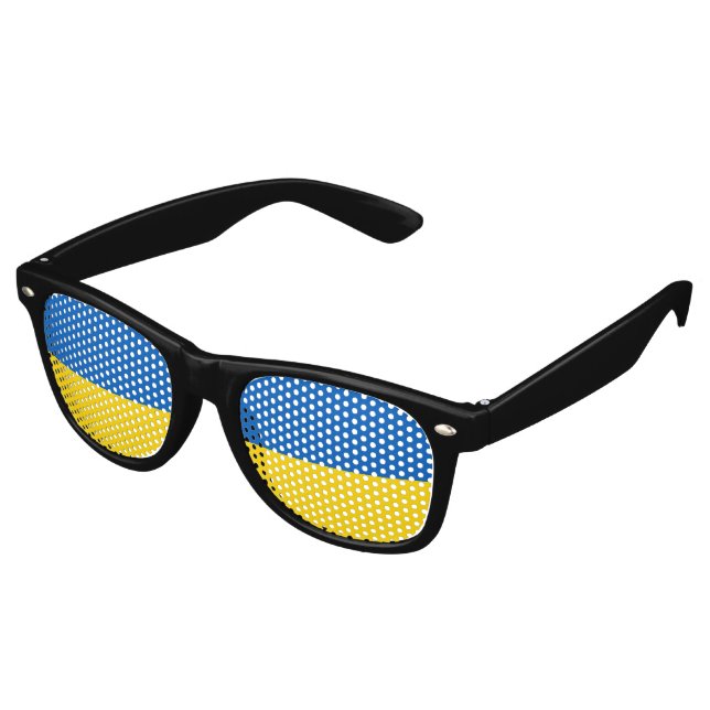 Gafas De Fiesta Retro Bandera de Ucrania (Ángulo)