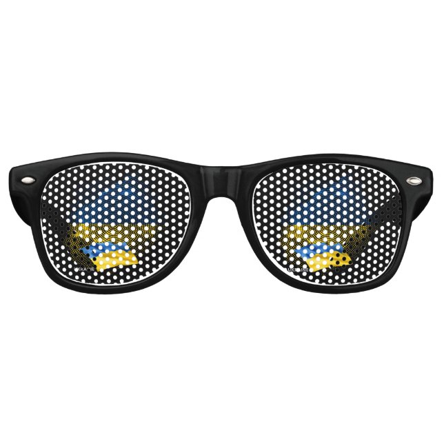 Gafas De Fiesta Retro bandera de Ucrania (Anverso)