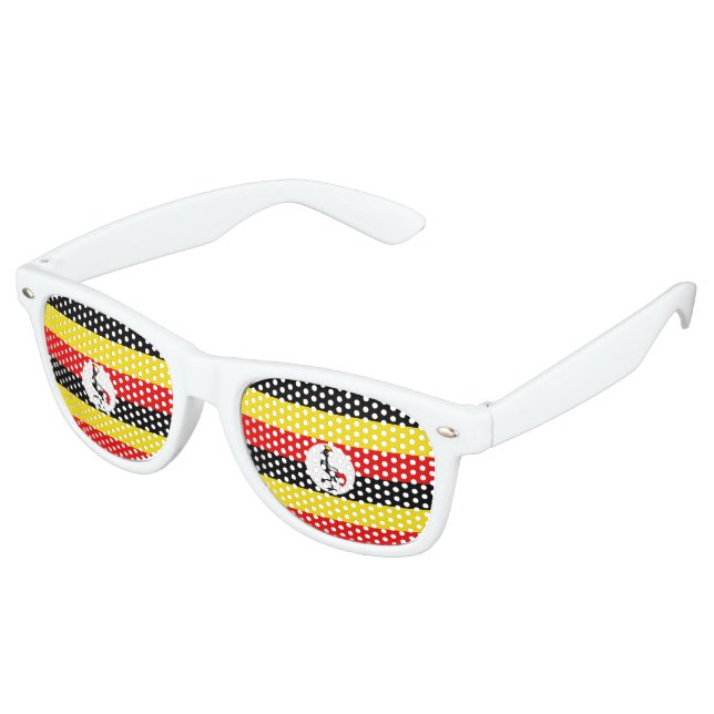 Gafas De Fiesta Retro Bandera de Uganda (Ángulo)