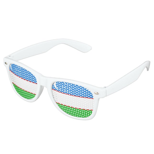 Gafas De Fiesta Retro Bandera de Uzbekistán (Ángulo)