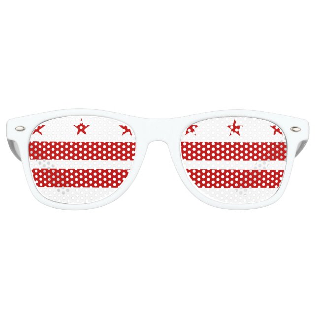 Gafas De Fiesta Retro Bandera de Washington, D.C. (Anverso)