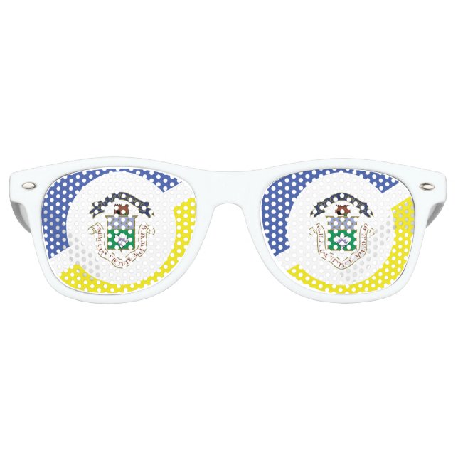 Gafas De Fiesta Retro Bandera de Winnipeg, Manitoba (Anverso)