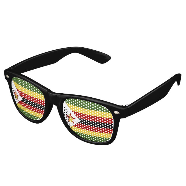 Gafas De Fiesta Retro Bandera de Zimbabue (Ángulo)