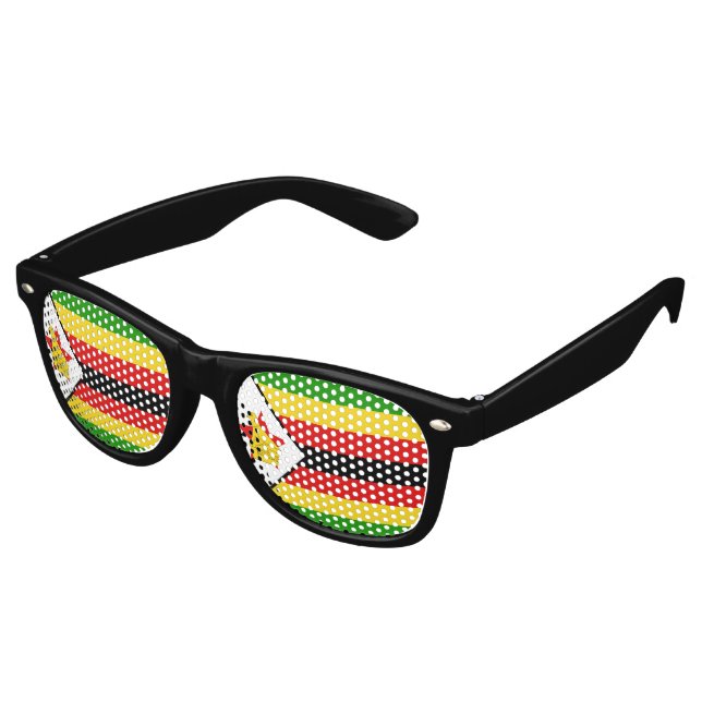 Gafas De Fiesta Retro Bandera de Zimbabue (Ángulo)