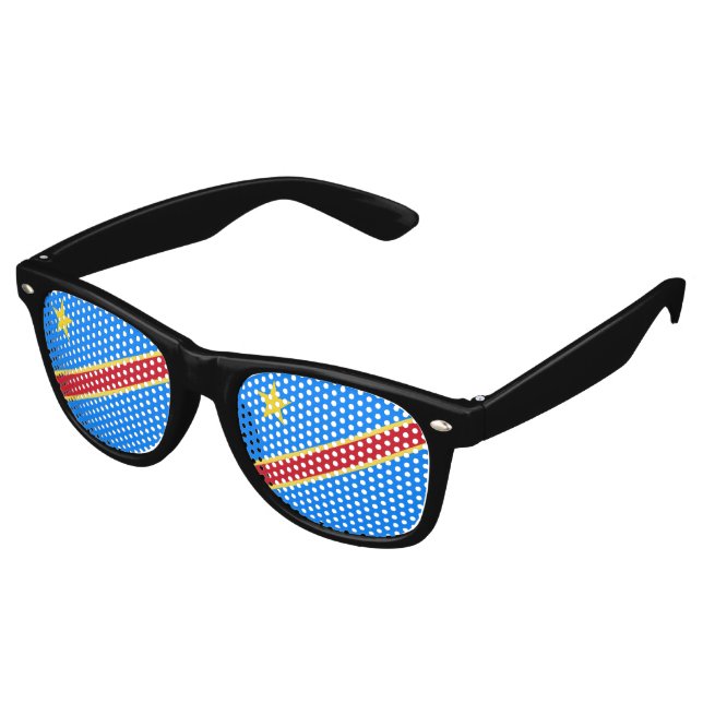 Gafas De Fiesta Retro Bandera del Congo (Ángulo)