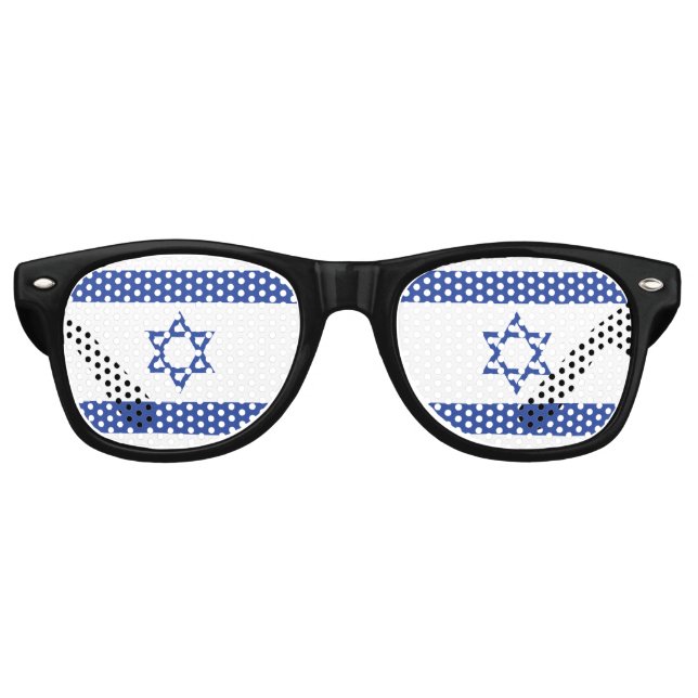Gafas De Fiesta Retro Bandera del Estado de Israel, Estrella de David Ju (Anverso)