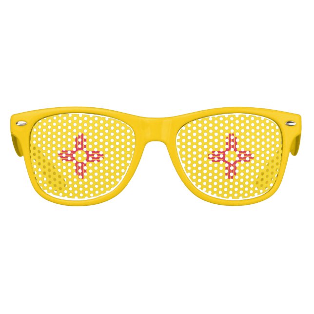 Gafas De Fiesta Retro Bandera del estado de Nuevo México (Anverso)