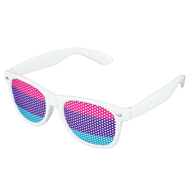 Gafas De Fiesta Retro Bandera del Orgullo Andrógino (Ángulo)