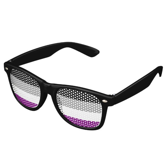Gafas De Fiesta Retro Bandera del Orgullo Asexual (Ángulo)