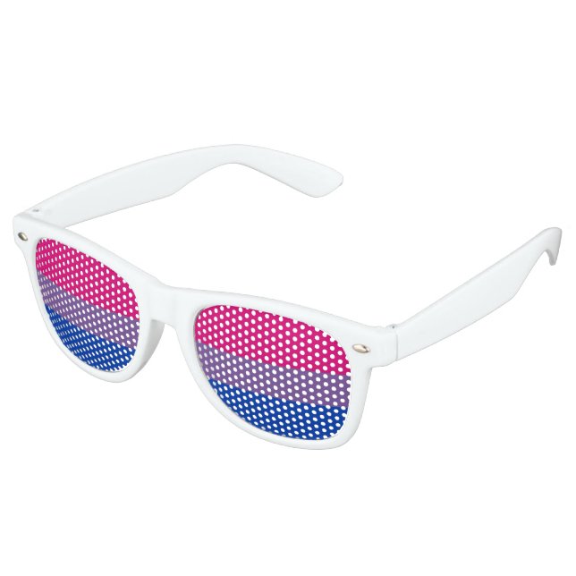 Gafas De Fiesta Retro Bandera del Orgullo Bisexual (Ángulo)