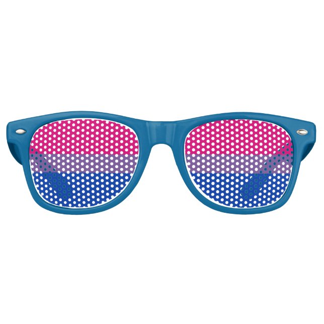 Gafas De Fiesta Retro Bandera del Orgullo Bisexual (Anverso)