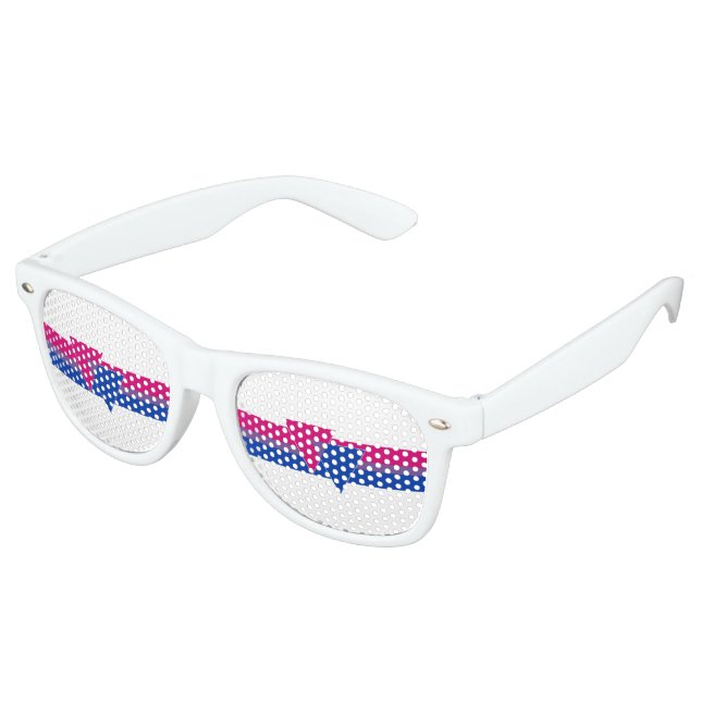 Gafas De Fiesta Retro Bandera del Orgullo Bisexual (Ángulo)