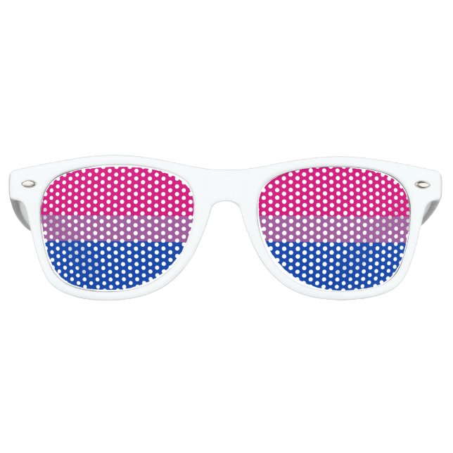 Gafas De Fiesta Retro Bandera del Orgullo Bisexual (Anverso)