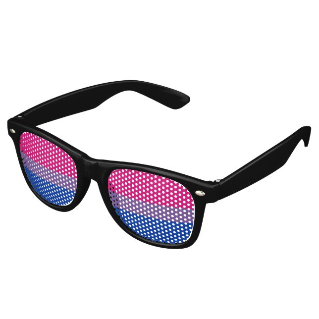 Gafas De Fiesta Retro Bandera del Orgullo Bisexual (Ángulo)