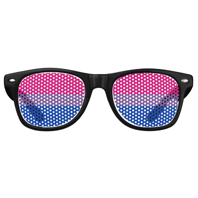 Gafas De Fiesta Retro Bandera del Orgullo Bisexual de SlipperyJoe lavand (Anverso)