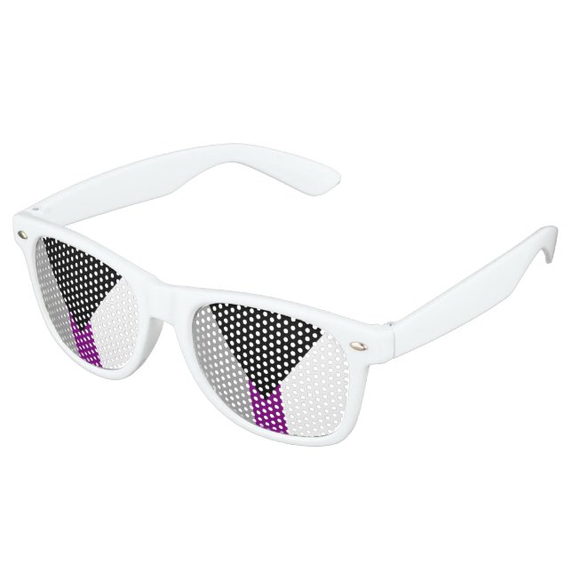 Gafas De Fiesta Retro Bandera del Orgullo Demisexual (Ángulo)