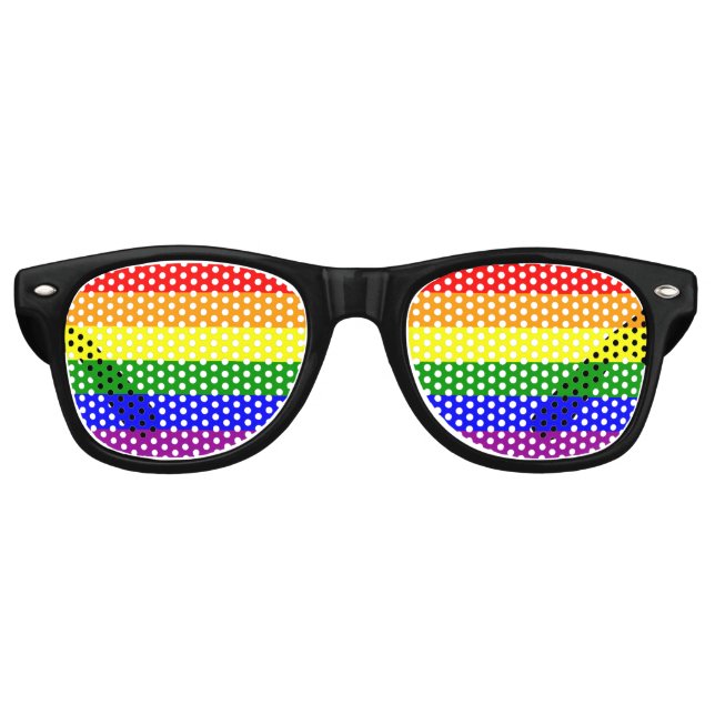 Gafas De Fiesta Retro Bandera del orgullo gay (Anverso)
