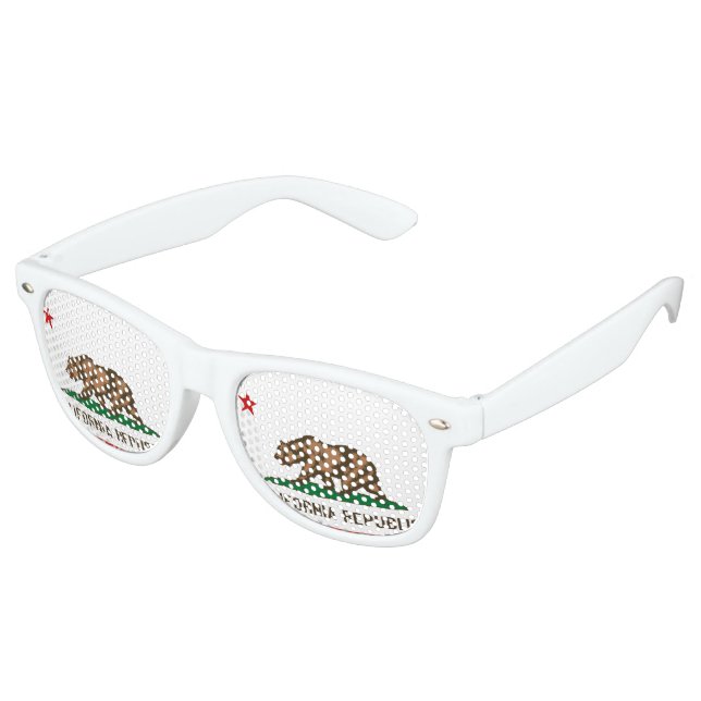 Gafas De Fiesta Retro Bandera del Orgullo Gay de California (Ángulo)