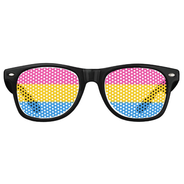 Gafas De Fiesta Retro Bandera del orgullo pansexual caído (Anverso)