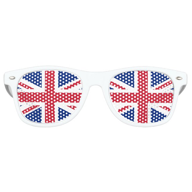 Gafas De Fiesta Retro Bandera del Reino Unido (Anverso)